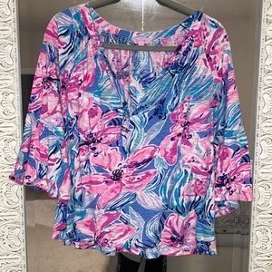 Lilly Pulitzer 3/4 Flare Sleeve Top